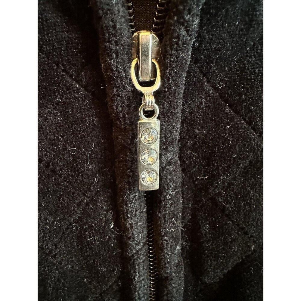 WHITE STAG‎ Women's Black Quilted Velour Vest Jacket Pockets Sz Small (4-6) - Picture 3 of 5